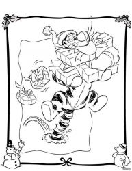 plansa de colorat christmas disney #10
