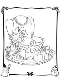plansa de colorat christmas disney #11