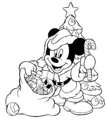plansa de colorat christmas disney #12