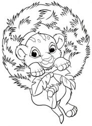 plansa de colorat christmas disney #17