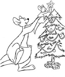 plansa de colorat christmas disney #19