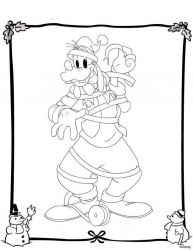 plansa de colorat christmas disney #4