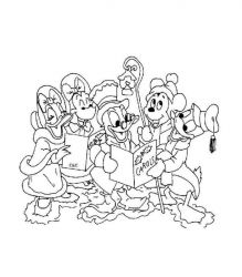 plansa de colorat christmas disney #6