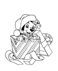 plansa de colorat christmas disney #7