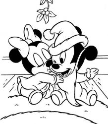 plansa de colorat christmas disney #12
