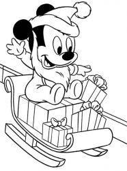plansa de colorat christmas disney #13