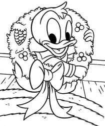 plansa de colorat christmas disney #14