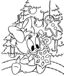 plansa de colorat christmas disney #16
