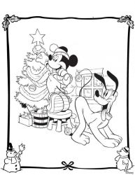 plansa de colorat christmas disney #20