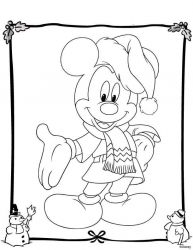 plansa de colorat christmas disney #5