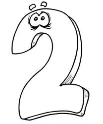 plansa de colorat cifrele #2