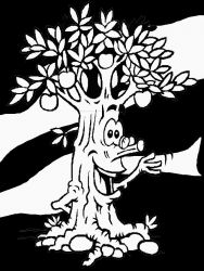 plansa de colorat copaci #6