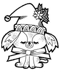 plansa de colorat craciun animale #5