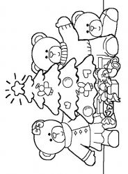 plansa de colorat craciun animale #7