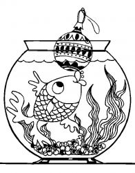 plansa de colorat craciun animale #8
