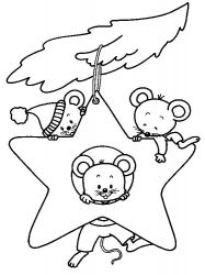 plansa de colorat craciun animale #10