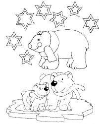 plansa de colorat craciun animale #16