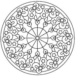 plansa de colorat craciun decoratiuni #7
