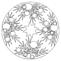 plansa de colorat craciun decoratiuni #12