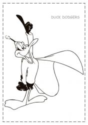 plansa de colorat duck dodgers #1