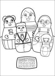 plansa de colorat Eroii Orasului Higgly