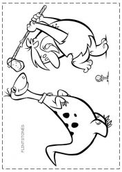 plansa de colorat Flinstones