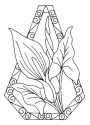 plansa de colorat flori #1