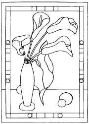 plansa de colorat flori #8