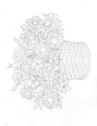 plansa de colorat flori #5