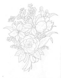 plansa de colorat flori #7