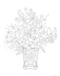 plansa de colorat flori #8