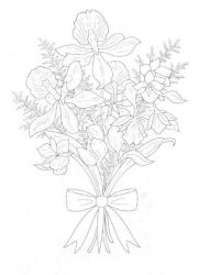 plansa de colorat flori #2