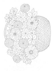 plansa de colorat flori #8