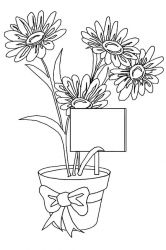 plansa de colorat flori #11