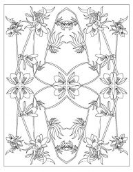 plansa de colorat flori #17