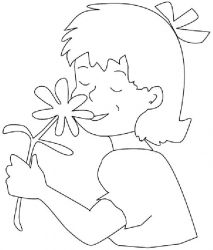 plansa de colorat flori #21