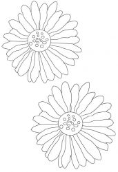 plansa de colorat flori #2