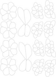 plansa de colorat flori #8