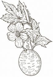 plansa de colorat flori #11