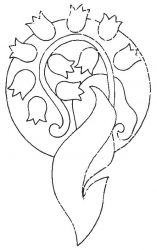 plansa de colorat flori #3