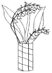 plansa de colorat flori #19