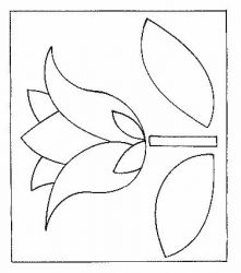 plansa de colorat flori #17