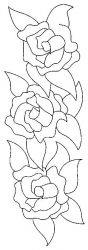 plansa de colorat flori trandafiri #1