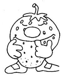 plansa de colorat fructe capsune #5