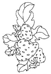 plansa de colorat fructe capsune #9