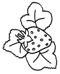 plansa de colorat fructe capsune #11