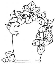 plansa de colorat fructe capsune #13