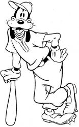 plansa de colorat goofy #3