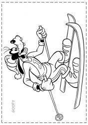 plansa de colorat goofy #9