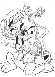 plansa de colorat goofy #12